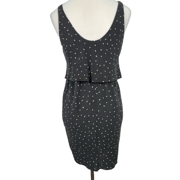 Aritzia Babaton 100% Silk Polka Dots Layered Women's Black Sleeveless Dress - Picture 2 of 8